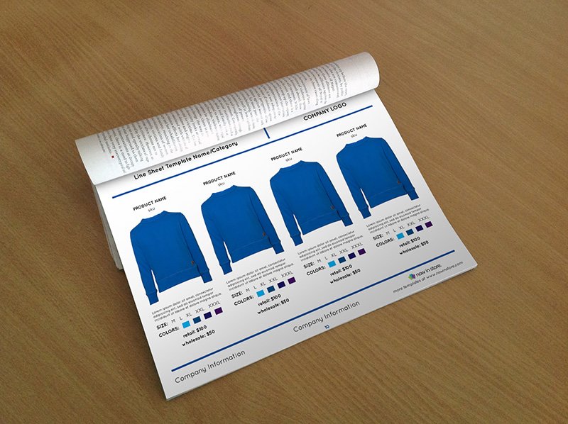 shirt line sheet template