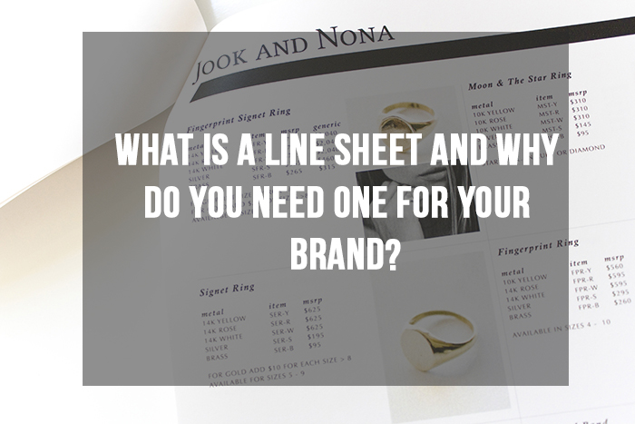Why use a line sheet for your brand?