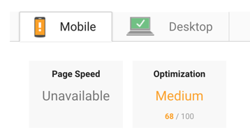 pagespeed mobile pingdom test