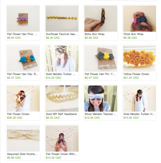 Etsy shop listing photos shown as an example of consistent product imagery