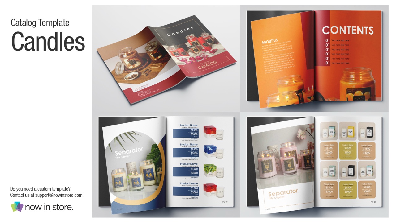 Candles catalog template