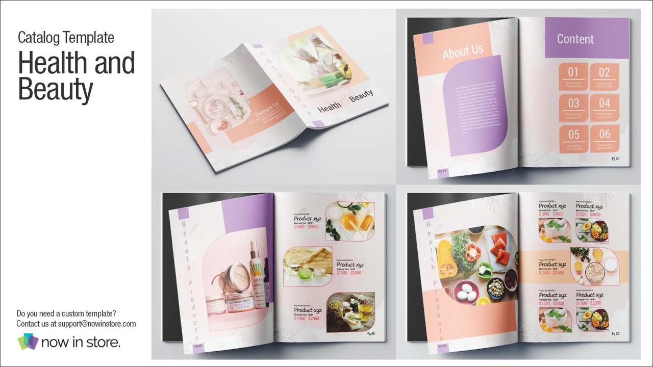Health and beauty catalog template
