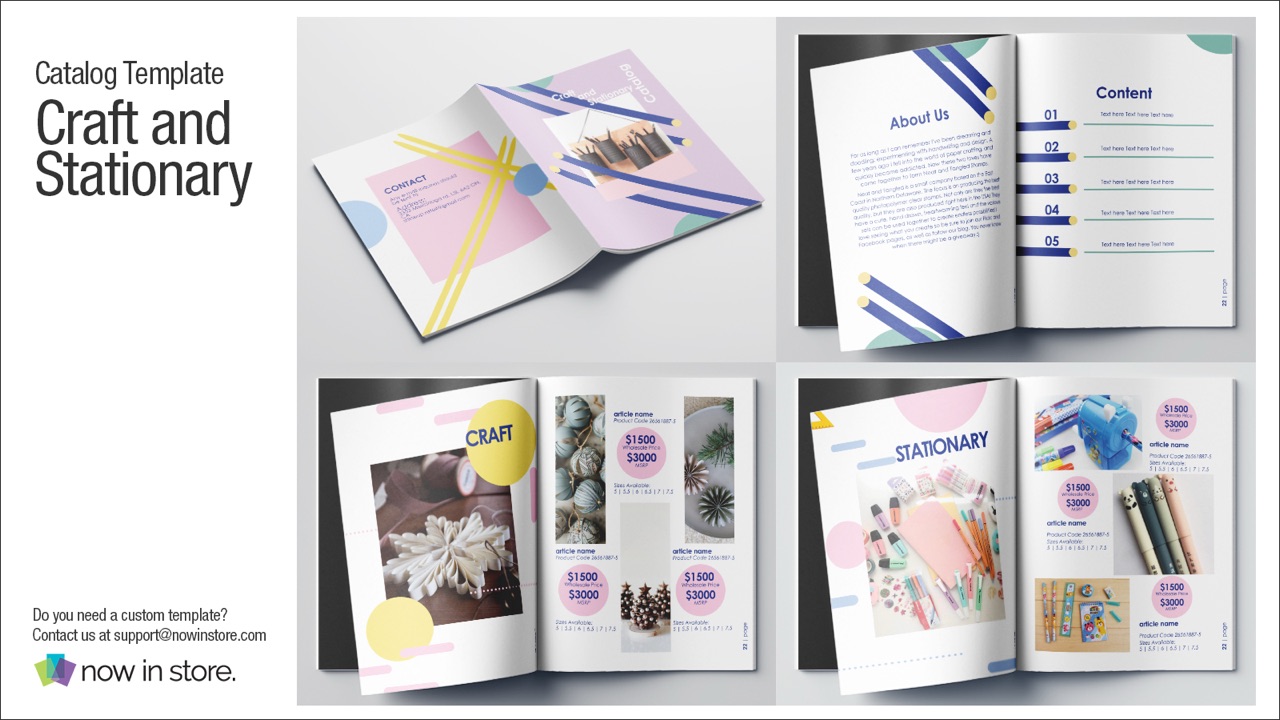 Craft and stationery catalog template