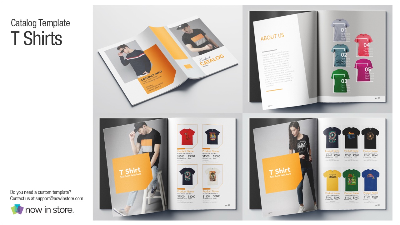 T-shirts catalog template