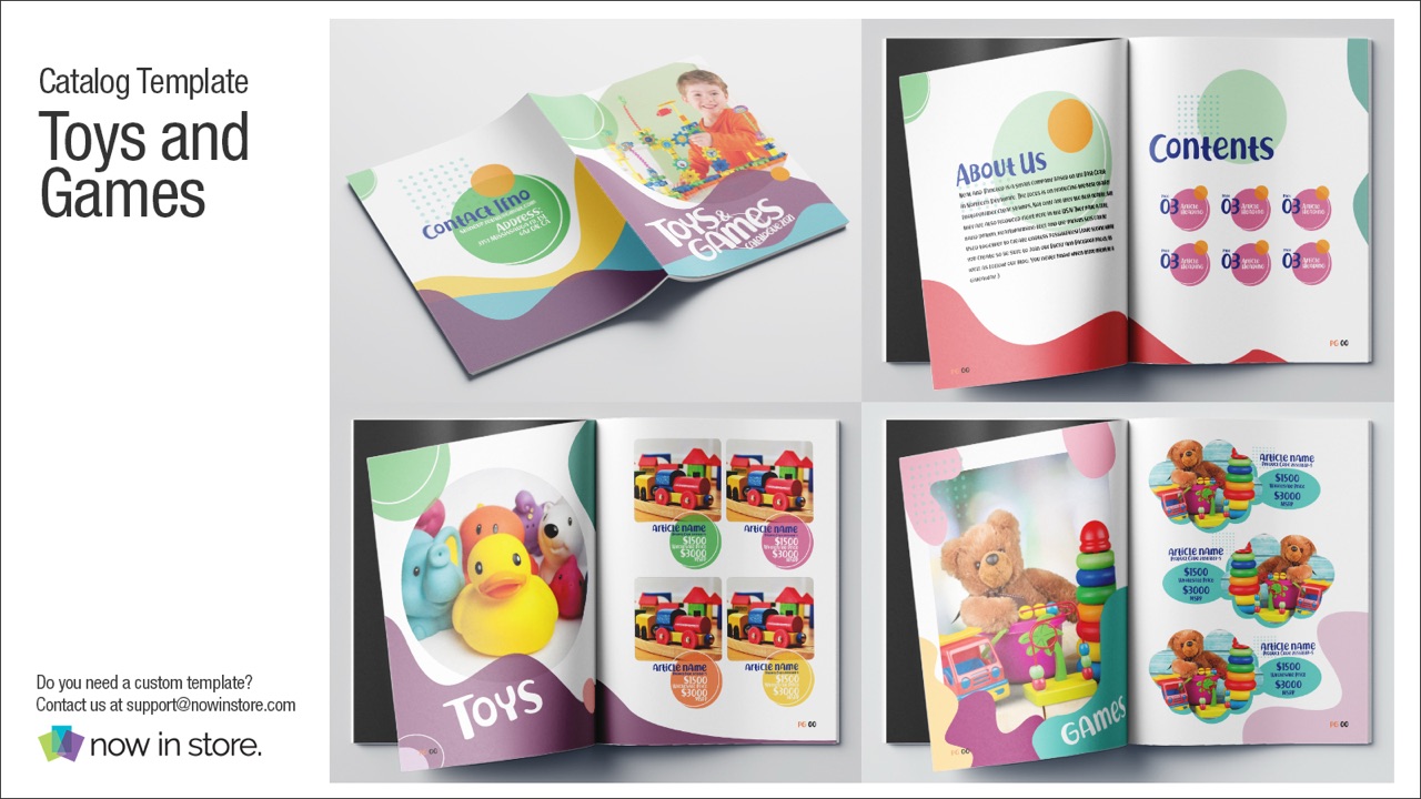 Toys and games catalog template