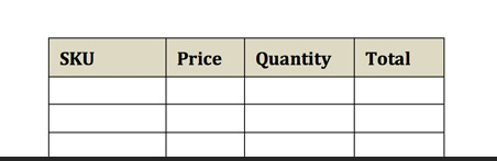 empty product table